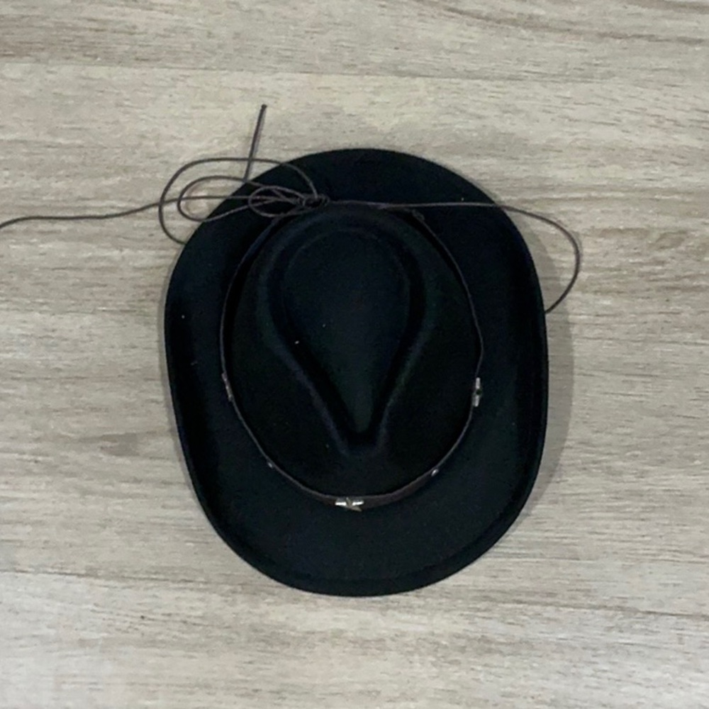 Kids Black Cowboy Hat with Brown Band